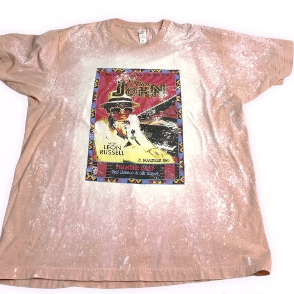Elton John Graphic T-Shirt Size X-Large